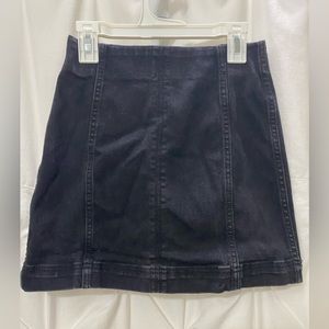 Black Denim Skirt
